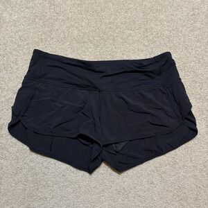Lululemon Speed Up Shorts Womens 8 Black 2.5 Inseam Lined Running Gym Athletic